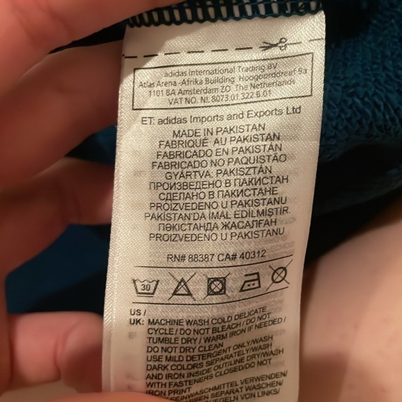 Deep Blue Adidas Hoodie - Picture 5 of 5